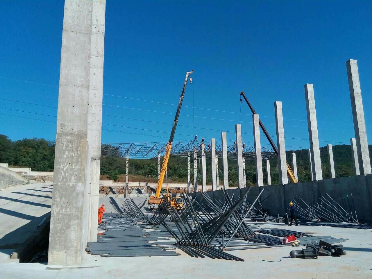 阿城威海搅拌站网架